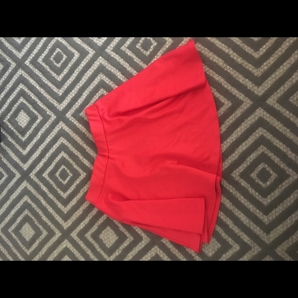 Red skater skirt